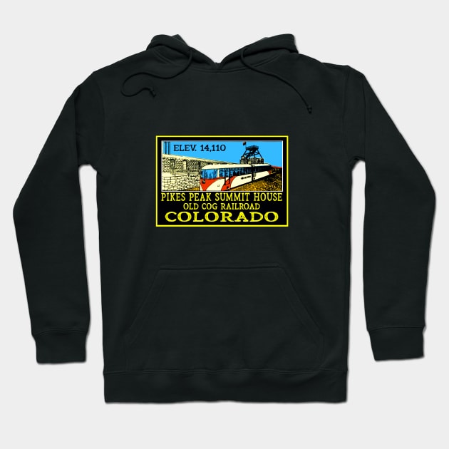 Pikes Peak Colorado Summit House Cog Railroad Hoodie by DD2019